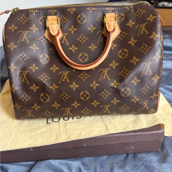 Louis Vuitton Brown and Tan Monogram Satchel - Picture 1 of 15
